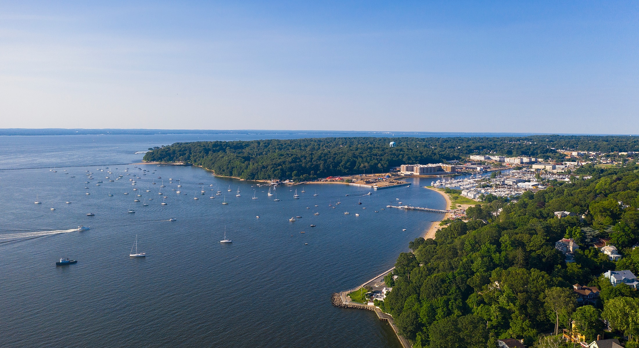 Skyline view of Long Island City waterfront.